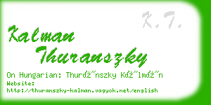 kalman thuranszky business card